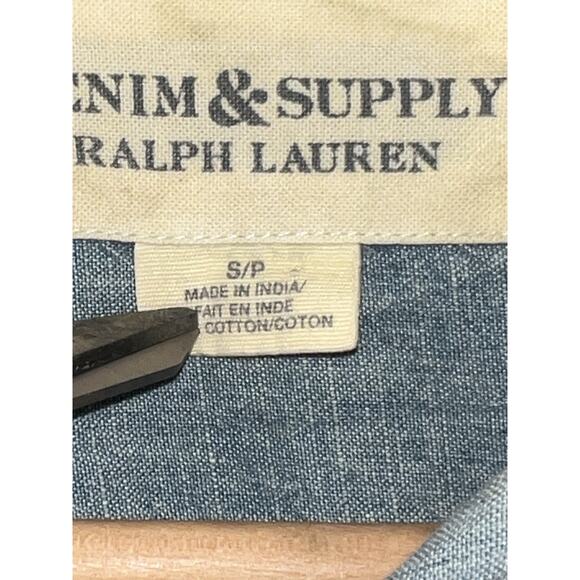 Denim & Supply Ralph Lauren Shirt Mens S Denim Button Down Long Sleeve - Picture 4 of 9